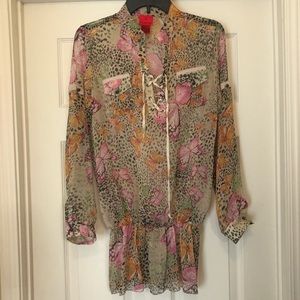 V Cristina Sheer Top